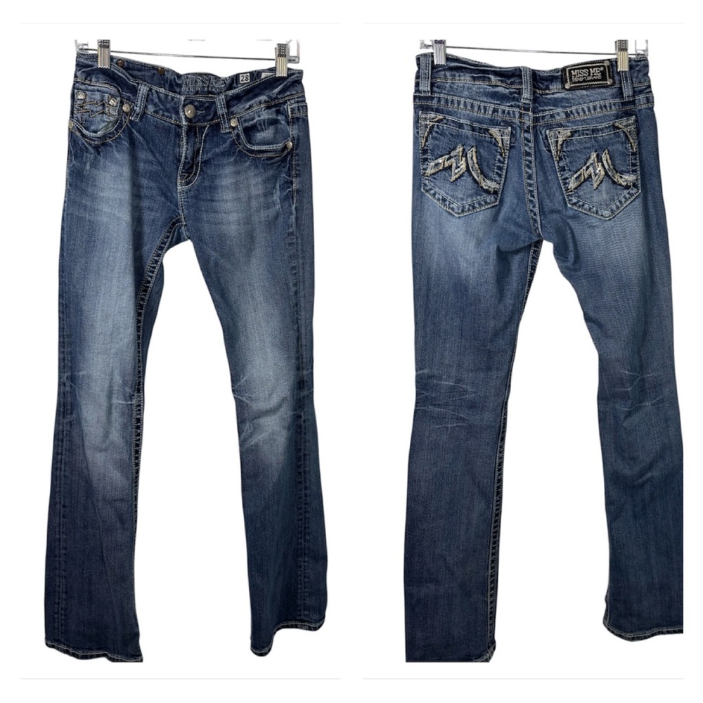 Miss Me Women’s Blue Denim Jean Boot Cup JD1065B Size 28